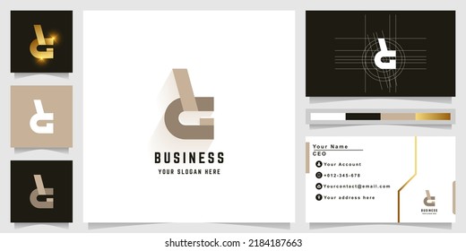Letter dG or yG monogram logo with business card design