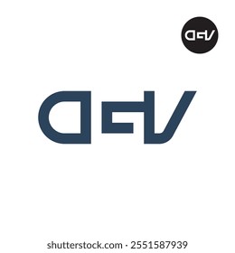 Letter DGV Logo Negative Space