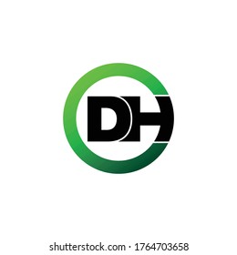 Letter Dh Circle Logo Icon Design Stock Vector (royalty Free 