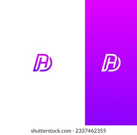 Letter DH, HD Logo Design Vektorgrafik Logo Design