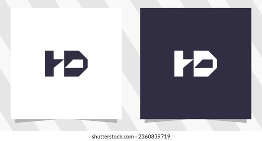 diseño del logotipo de la letra dh hd