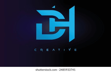 Letter DH logo design creative custom clean two alphabet logo
