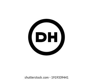 letter dh logo design vector template