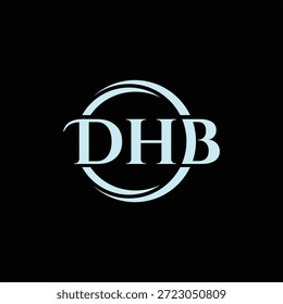 modelo vetorial de design de logotipo de conceito de letra DHB