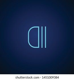 letter DI ID D Clean and Minimal Initial Based Logo Design