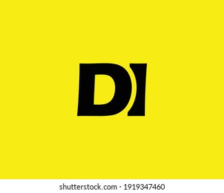 letter di and id logo design vector template