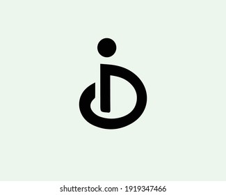 letter di and id logo design vector template