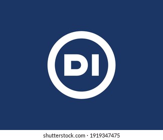 letter di and id logo design vector template