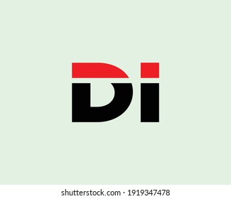 letter di and id logo design vector template