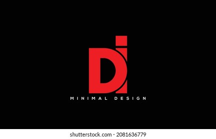 letter DI and I,D logo design vector template 