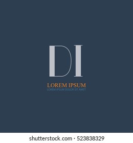 letter Di linked logo design for company identity