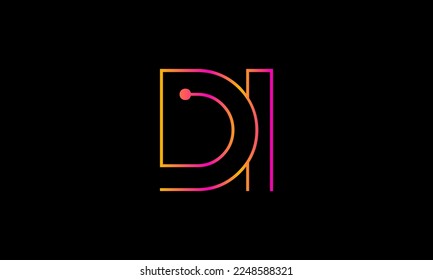 Logo-Design von Letter DI. DI-Logo-Monogramm-Vektorgrafik