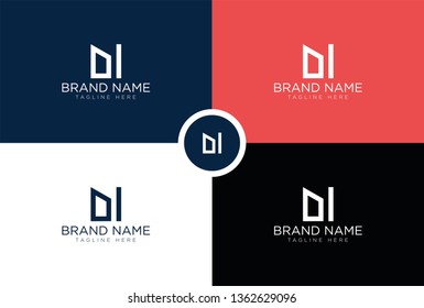 Letter DI logo design template - Vector