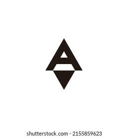 Buchstabe A, geometrisches, einfaches Symbol, Vektorsymbol