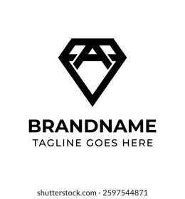 Letter A Diamond Modern Logo, for luxury brands, high end jewelry companies, or premium services