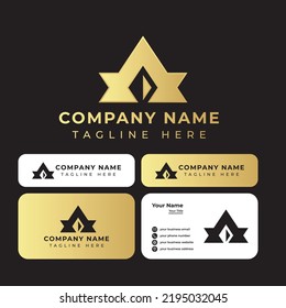 Letter A Diamond Spear Logo, is suitable for any business.