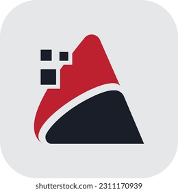 A letter Digital creative logo design for IT firm.