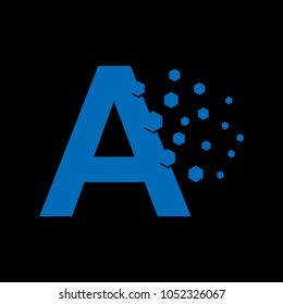 letter A digital logo