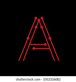 letter A digital logo