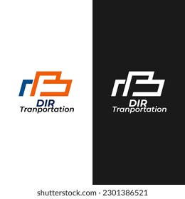 Letter dir logo design suitable for traportation company logo