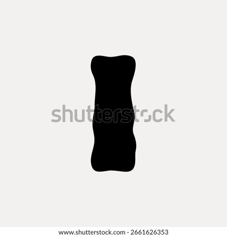 I letter, distorted English alphabet vector. Creative font and typography letter, isolated vector. Cute and creative font.