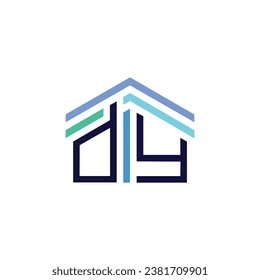 Letter DIY home creative logo design stock illustration