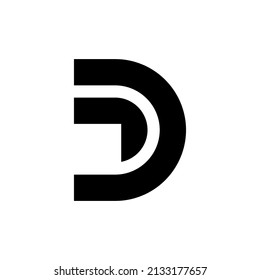 Diseño de logotipo creativo en monograma de DJ carta