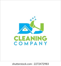 Letter DJ Home cleaning logo