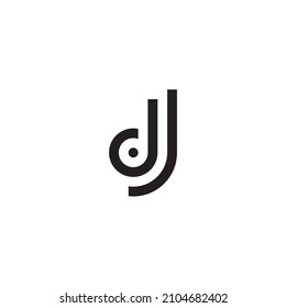
letter dJ Jd d J simple symbol logo vector