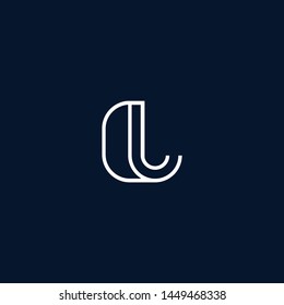 letter DJ JD J D Clean and Minimal Initial Based Logo Design