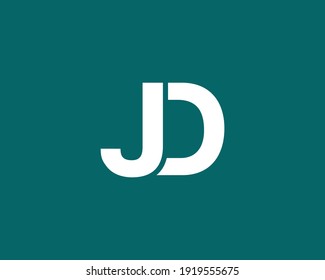 letter dj and jd logo design vector template