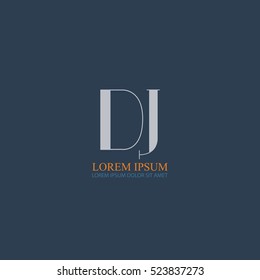 letter Dj linked logo design for company identity