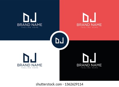 Letter DJ logo design template - Vector