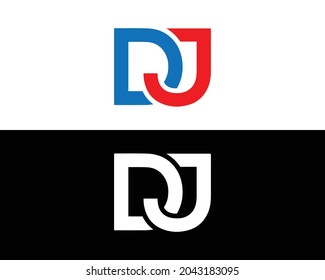 Plantilla de vectores de diseño de logotipo DJ de letras.