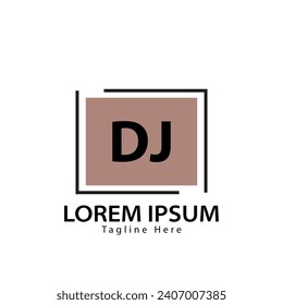 letter DJ logo. DJ logo design vector illustration for creative company, business, industry