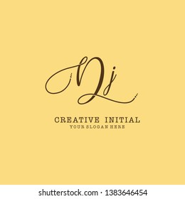 Letter Dj Logo. Initial Letter Design Vector Luxury Colors