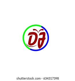 letter D,J logo vector