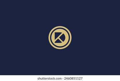 letra dk con círculo logo icono diseño Vector diseño Plantilla inspiración