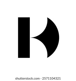Letter DK or KD creative monogram logo