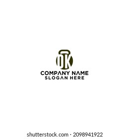 letter DK or KD initial in kettlebell for fitness logo icon vector template