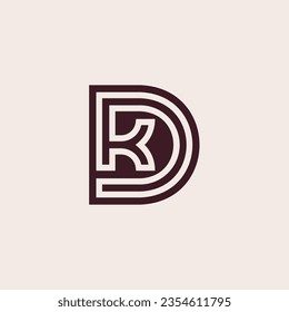 Letra DK o logotipo de KD