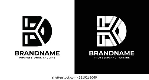 Letter DK or KD Monogram Logo, suitable for any business with DK or KD initials.