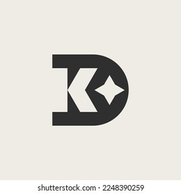 logotipo de la estrella DK o KD