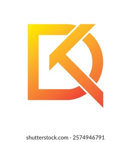 Letter DK with leaf logo, nature-inspired, elegant, and modern design. Simple and professional.