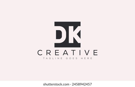 Letter DK logo design template vector illustration