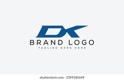 diseño de plantillas vectoriales del logotipo DK de letra para la marca.