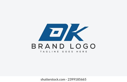diseño de plantillas vectoriales del logotipo DK de letra para la marca.