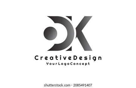 Letter DK logo icon design template elements