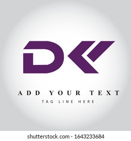 letter DK logo & illustration vector art 