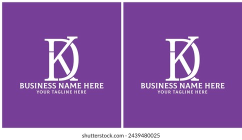 Letra DK Logo, Letra KD Monograma, K y D Logo diseño